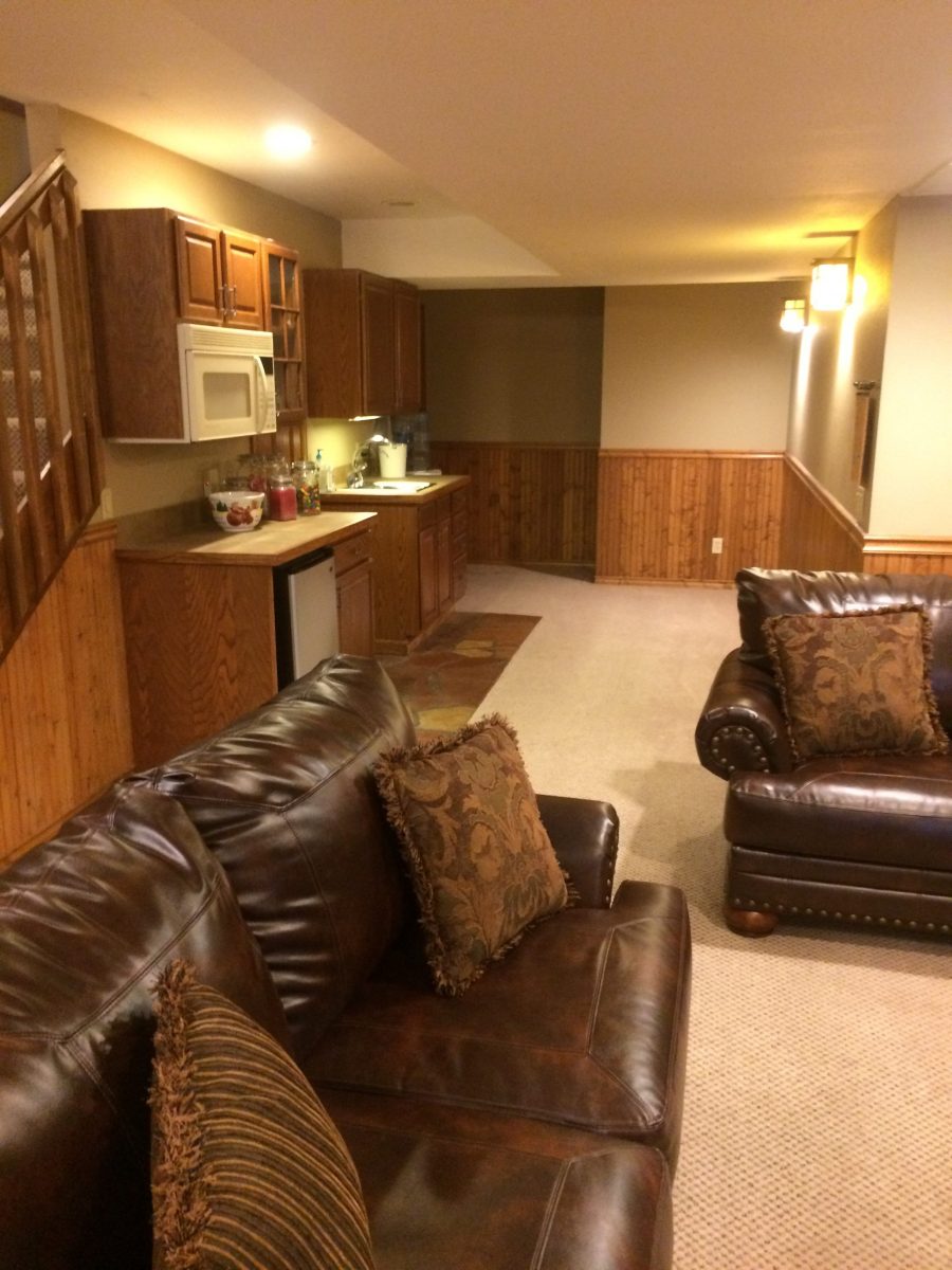 Snack bar in garden level basement family room Snack bar in garden level basement family room