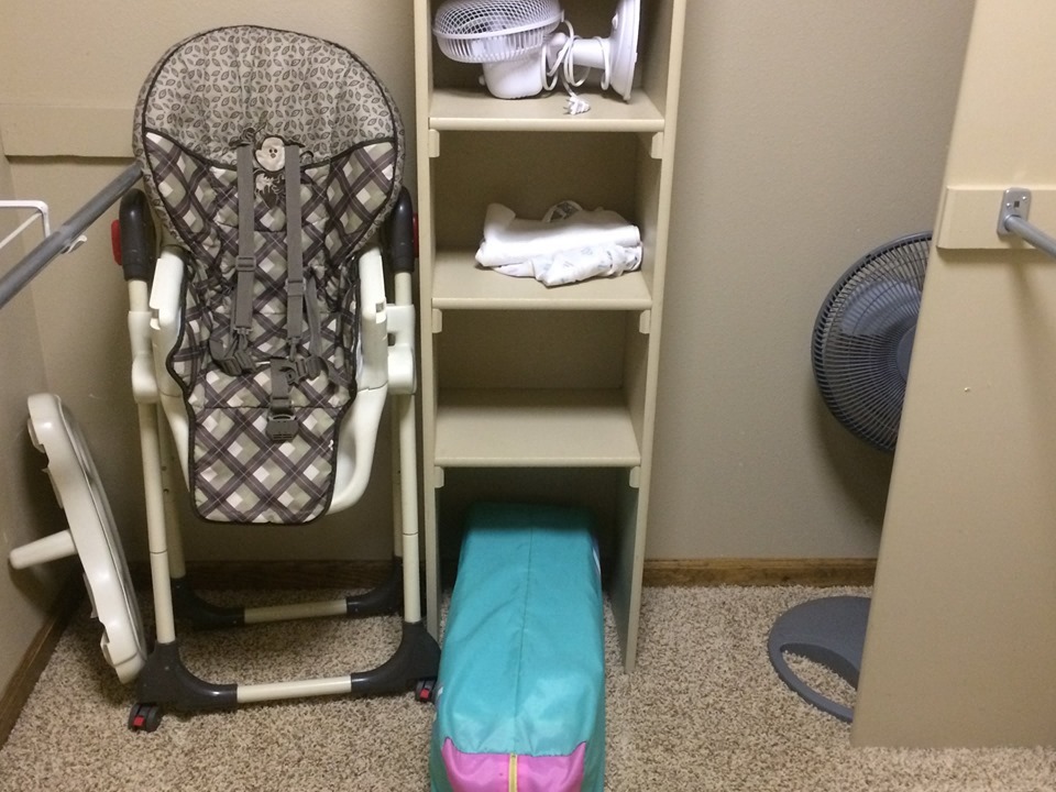 Master walk-in closet with amenities for littles. Master walk-in closet with amenities for littles.